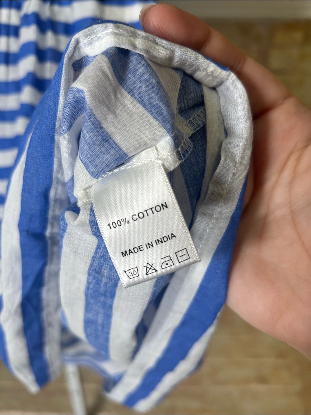 Jude Connally Blue & White Stripe Cotton Tunic Dress | XS | Coastal Resort #143 - Picture 7 of 9